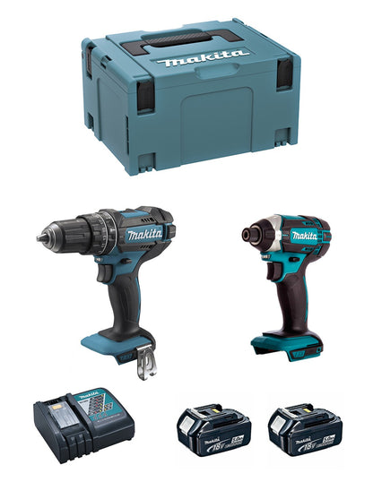 Makita Kit DLX2131TJ | 18V Kombi-Set (Schlagschrauber + Schlagbohrschrauber) - Maschinen Brennholz
